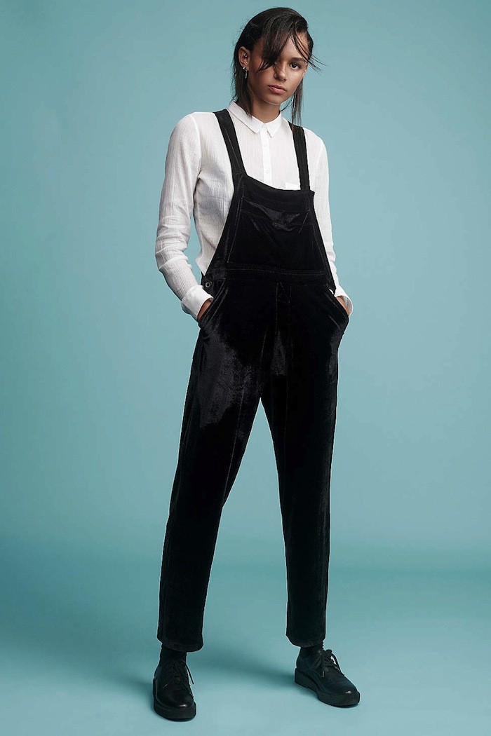 get-the-look-Urban Renewal Remade Velvet Overall ($98)